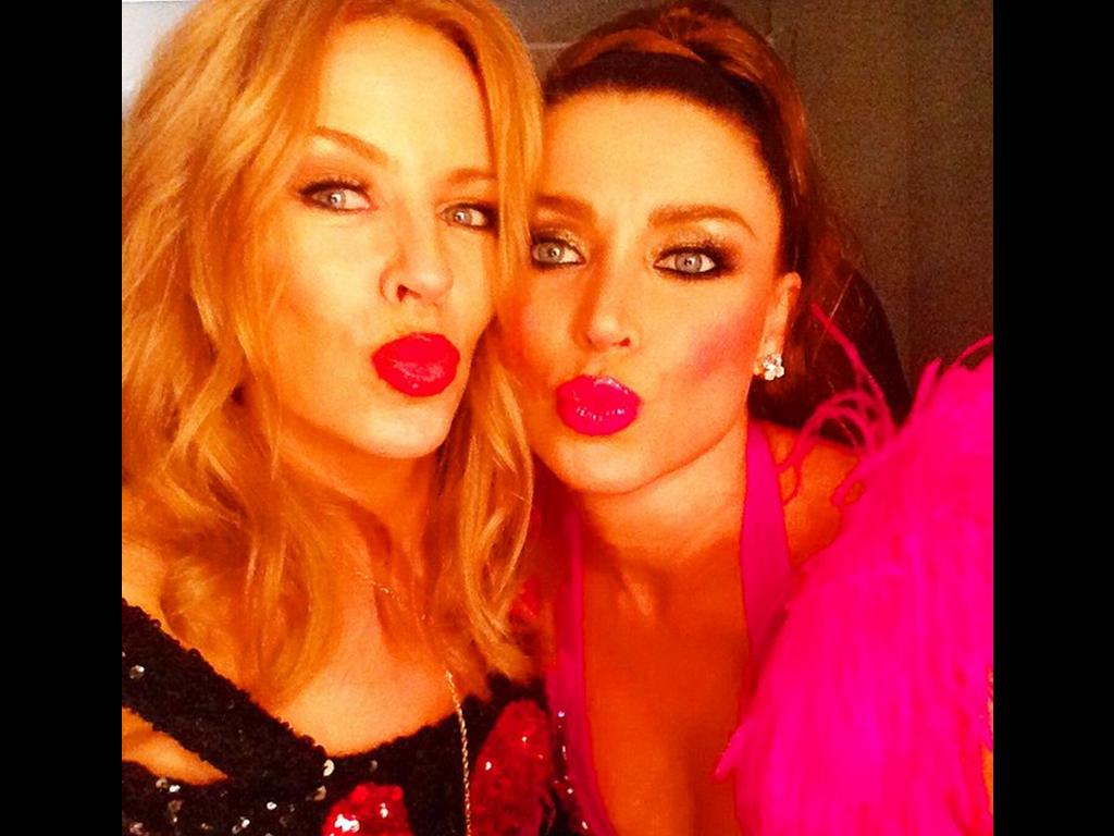 “She’s looking FLAWLESS and HERE SHE COMES @danniiminogue about to dazzle @sydneymardigras!!!!!” Picture: Kylie Minogue/Instagram