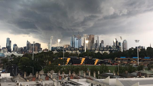 The storm featured a rare blend of a high pollen count, northerly winds and humid conditions. Picture: Twitter