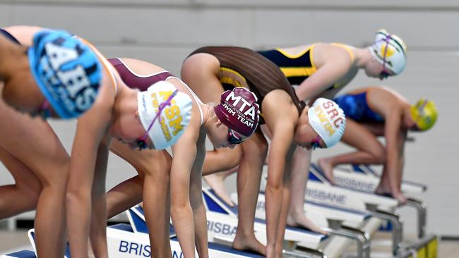 Action from the CaSSSA swimming championships. Picture, John Gass