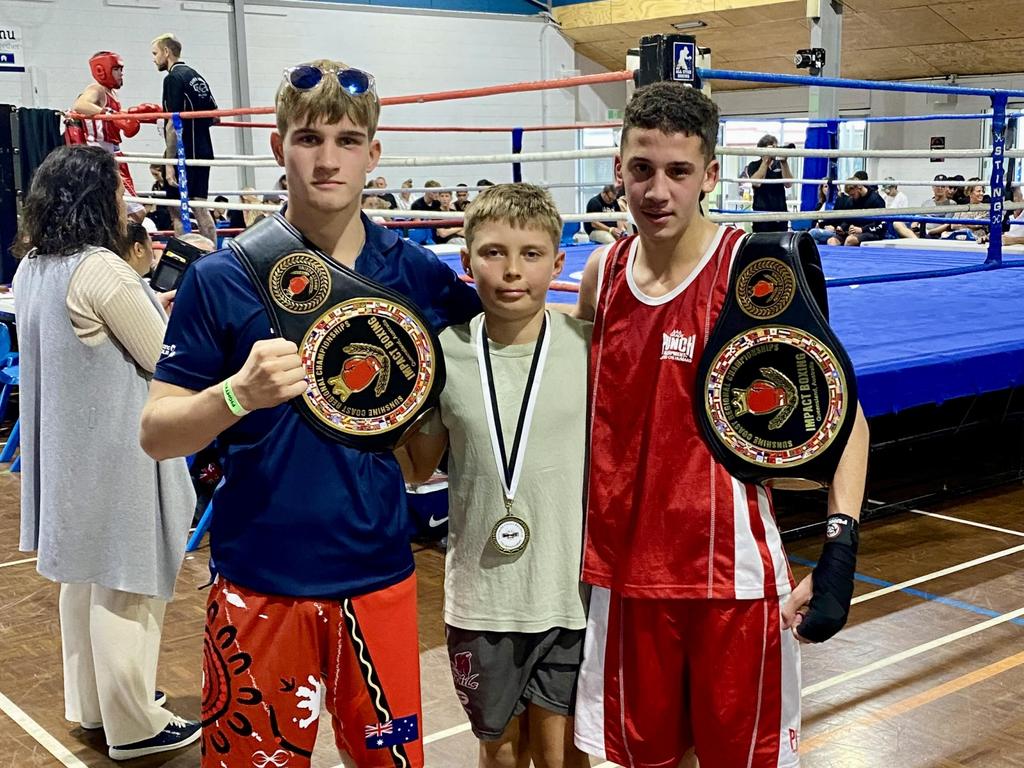 Dalby boxers Judd Alberton, Bo Von Pein and Joshua Hassan took home wins at the Sunshine Coast Competition.