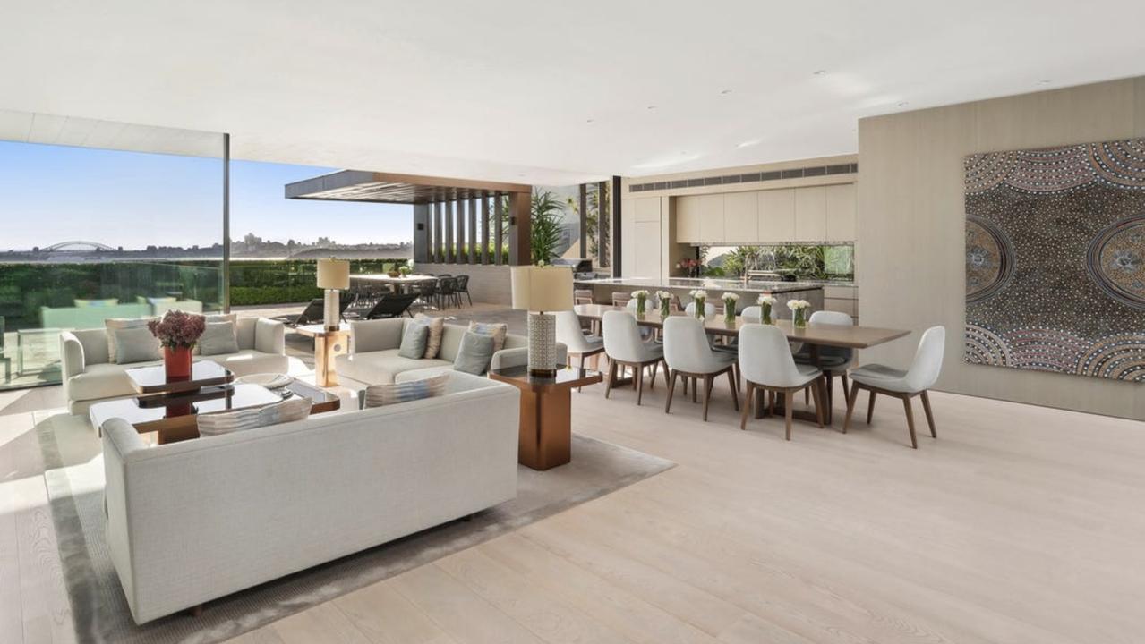 A three-level Studio Johnston-designed property at Rose Bay has been Sydney’s top sale so far this winter at about $40m. Picture: www.realestate.com.au