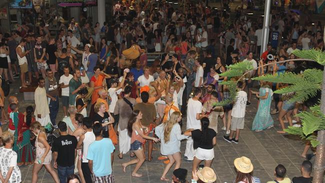 Crowds have been huge in Cavill Mall. Picture Mike Batterham