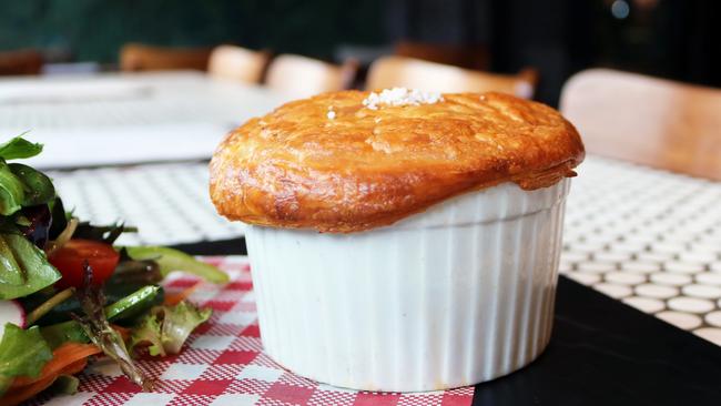 One is amused: The Beef and vegetable Yorkshire pie at Dee Why Hotel.