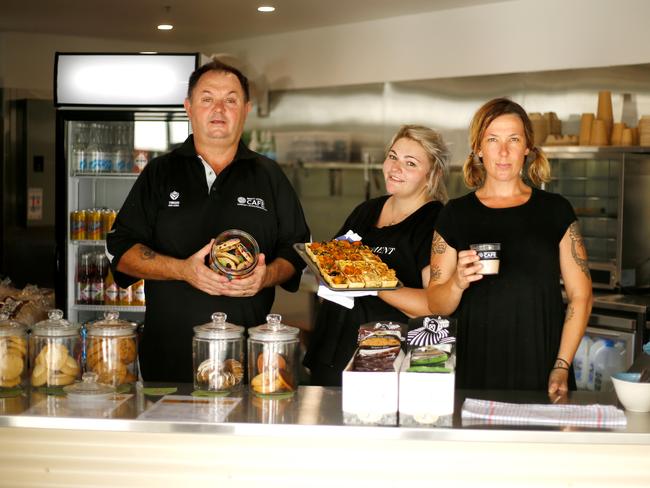 Brett Street cafe supervisor Allan Gibson and his staff were kept busy with the civic centre opening on Friday.