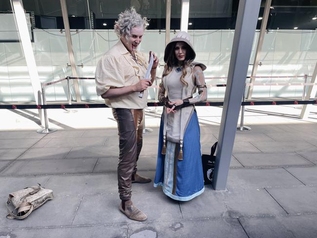 The PAX Aus Convention at the Melbourne Convention and Exhibition Centre (MCEC) on Saturday, October 12, 2024: Michael (sparta_cos) and Vera Chimera. Picture: Jack Colantuono