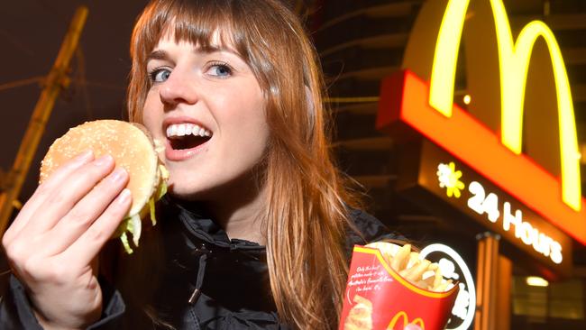 Delivery now represents around 10 per cent of McDonald’s system-wide sales. Picture: Tony Gough