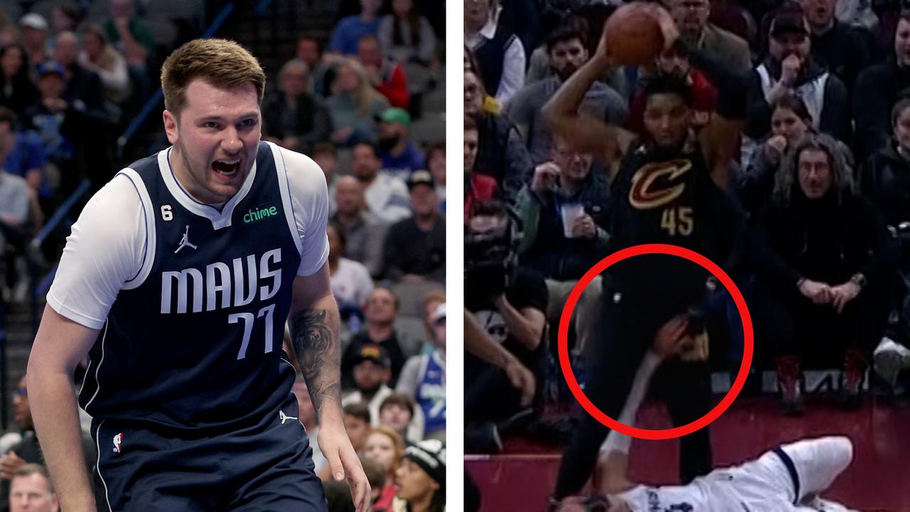 Luka Doncic exploded with 21 points in the first quarter while Donovan Mitchell and Dillon Brooks were both ejected. Picture: Supplied