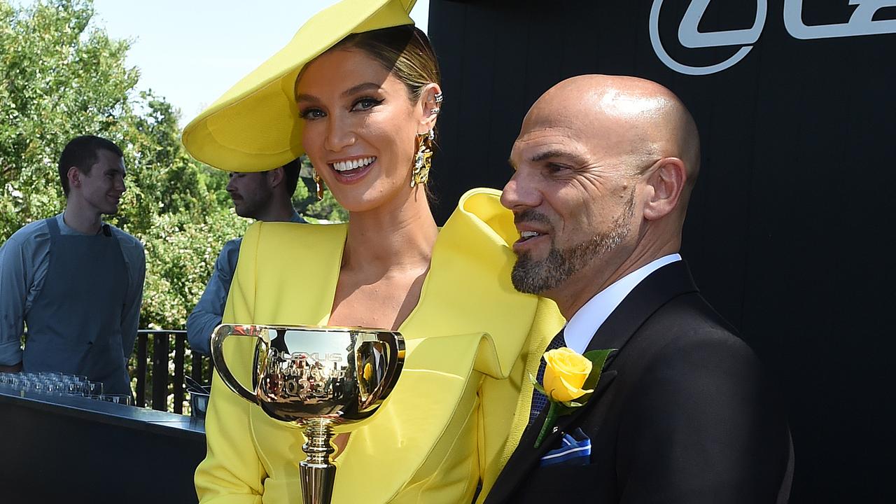 Songstress Delta Goodrem wears jewellery designed by the same designer of her engagement ring. Picture: NCA NewsWire / Josie Hayden