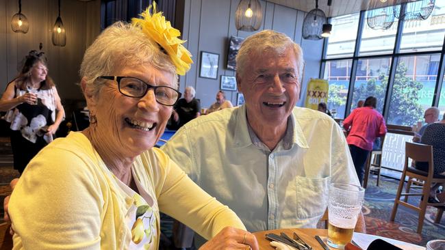 Pam and Gary Randall enjoying the fun of the Melbourne Cup at Maryborough Services and Citizen's Memorial Club.