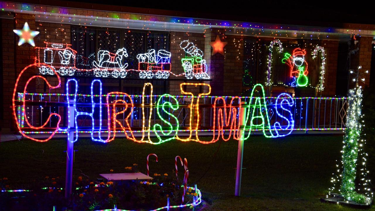 Christmas lights in Michener St in West Mackay. Picture: Rae Wilson