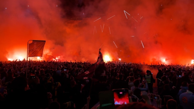 Post-game chaos: Matilda's supporters get rowdy