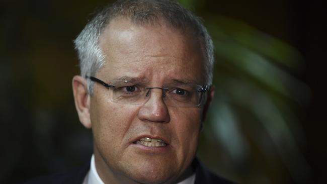 Prime Minister Scott Morrison is leading a limping and beaten administration. Picture: AAP/Lukas Coch