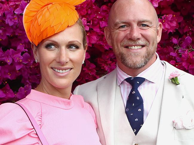 Zara Tindall and husband Mike Tindall arrive to the  Magic Millions Race Day at Aquis Park on the Gold Coast, Saturday, January 11, 2020. (AAP Image/Jono Searle) NO ARCHIVING, EDITORIAL USE ONLY