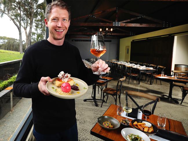 Tigers star Dylan Grimes has launched a new fine dining restaurant UUMM at Mount Macedon Winery. Picture Rebecca Michael.