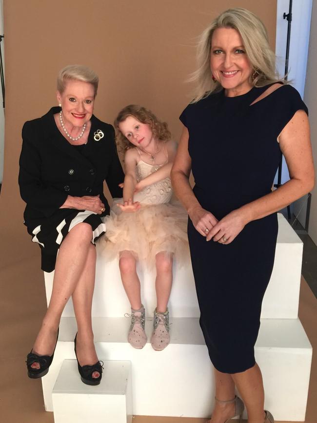 Bronwyn Bishop with daughter Angela and granddaughter Amelia.