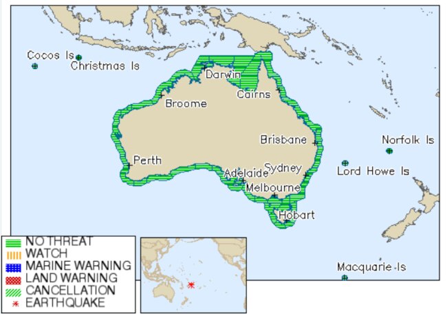 A massive earthquake that rocked Tonga on Thursday does not poses a risk to Australia, BOM says. Picture: Supplied