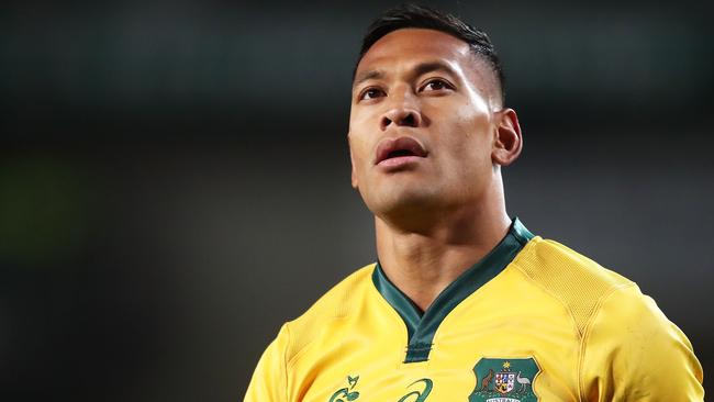 Israel Folau was sacked by Rugby Australia this week. Picture: Getty Images