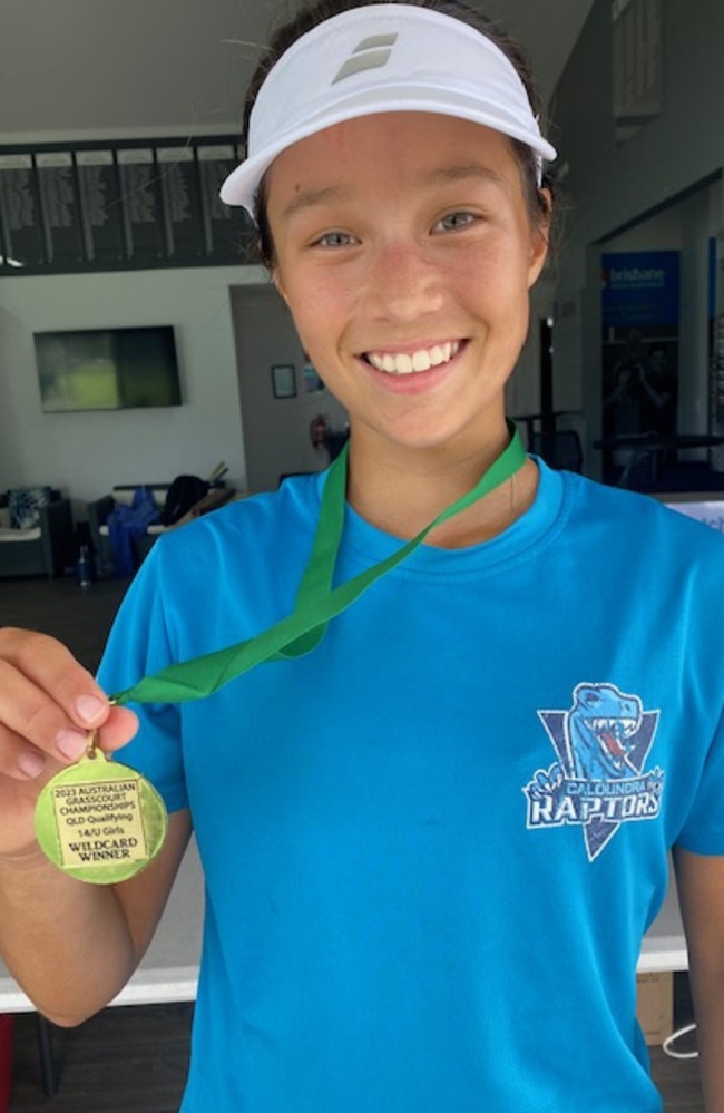 Sunshine Coast tennis talent Isabella Welsh.