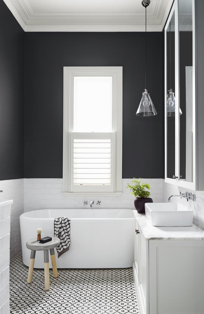 Darken up your bathroom for a dramatic but beautiful finish.