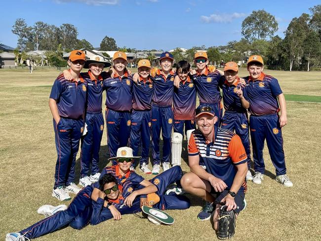 Lewis Higgins coaching for Runaway Bay Cricket Club