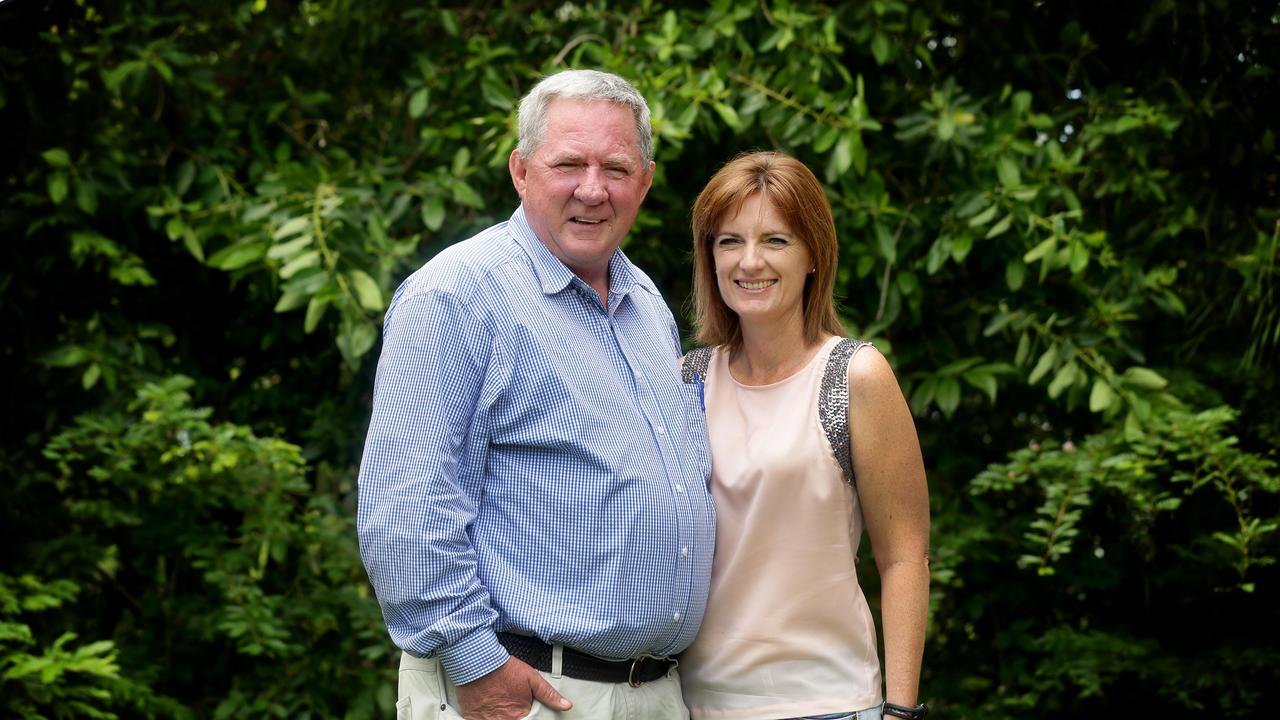 Queensland Election 2015. Retiring Labor State member for Mackay and Deputy Leader Tim Mulherin with his wife Erin. Pic Mark Calleja