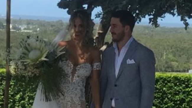 Ben Hunt married Bridget Hagan in a lavish ceremony on the NSW north coast.