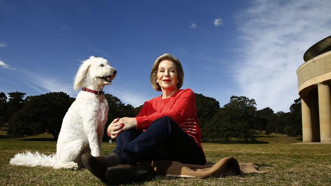 Even pooch Cleo is in awe of her mistress. Picture: John Appleyard