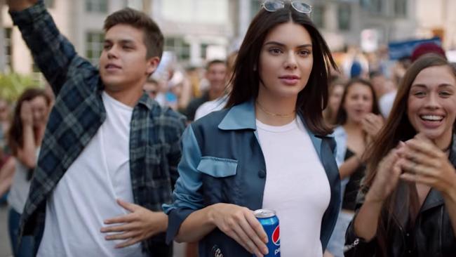 Kendall Jenner starring in the controversial Pepsi ad.