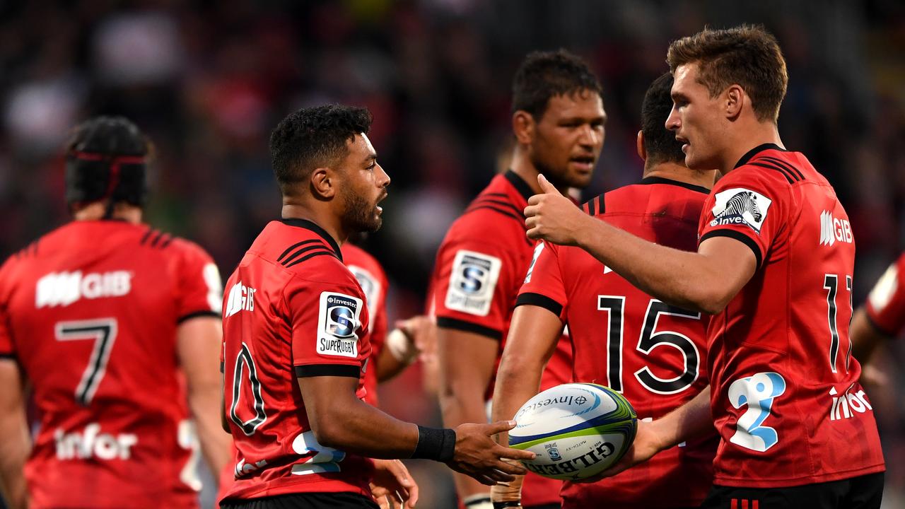 Crusaders pair Richie Mo’unga and George Bridge are free to play this weekend.