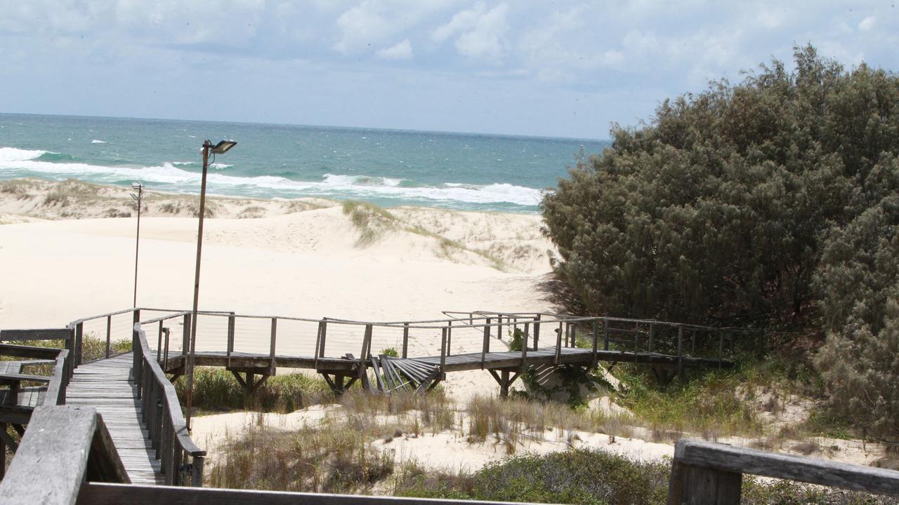 A broken boardwalk. Picture Mike Batterham