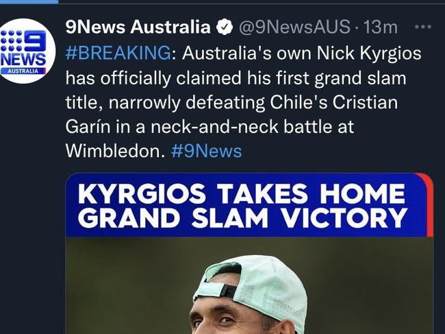 At least someone has enjoyed the whole Kyrgios circus