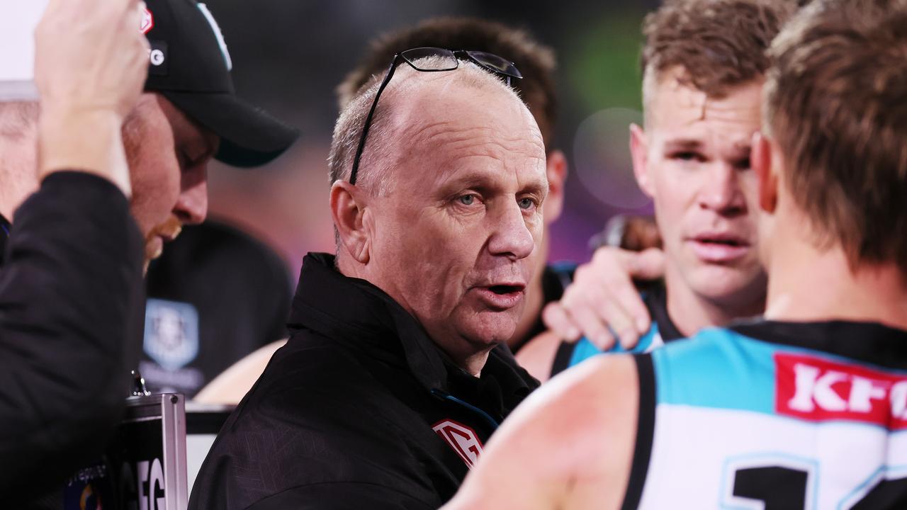 Ken Hinkley’s Port Adelaide side snapped a four-game losing streak in style on the weekend. Picture: Getty Images