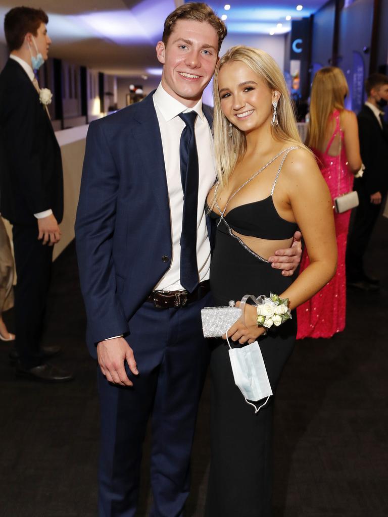 Rory Arndell, Aisha McDonald pictured at the 2021 Nudgee College year 12 formal, Royal International Convention Centre Brisbane 19th of September 2021. (Image/Josh Woning)