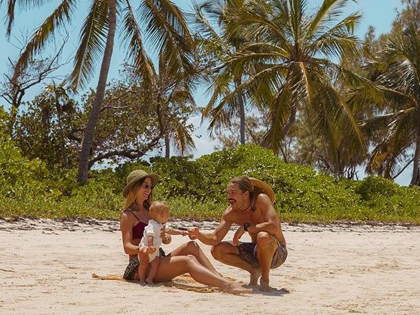 The couple on one of their tropical pitstops. Picture: Supplied