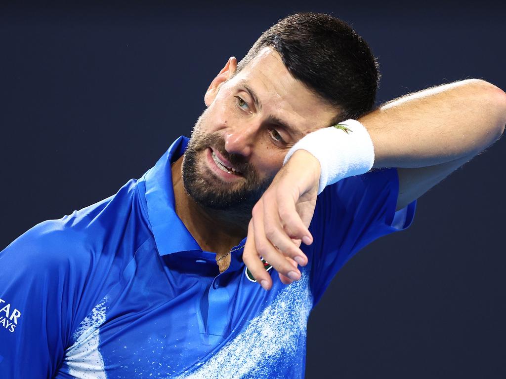 Novak Djokovic lumped to a shock straight-sets defeat to world No.249 Reilly Opelka. Picture: Getty Images