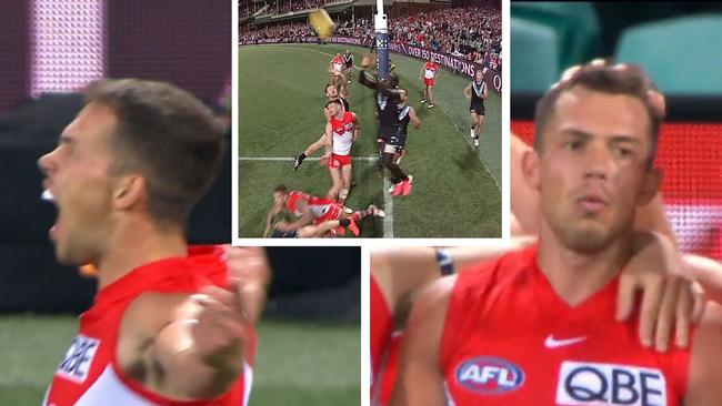 Ecstasy to agony in no time flat. Photo: Fox Sports