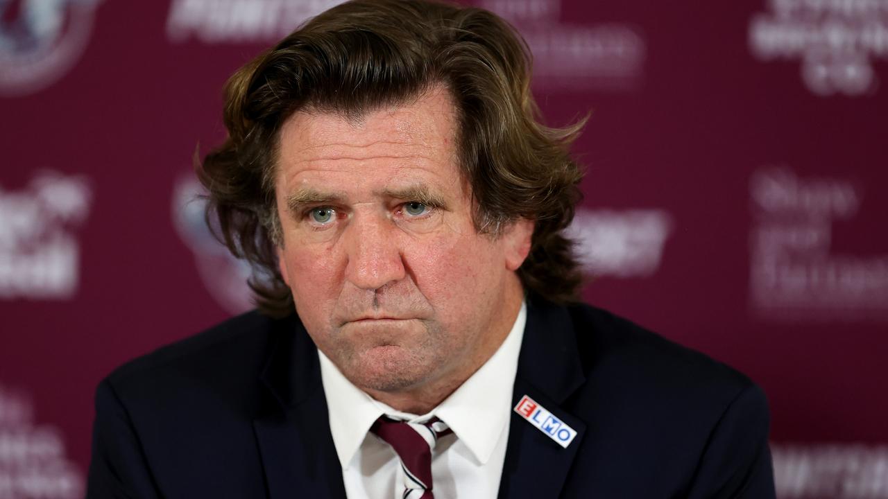 Des Hasler’s lawyer has sent a legal letter to the Sea Eagles. Picture: Brendon Thorne/Getty Images