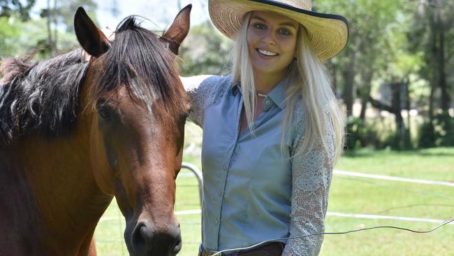 Tiktok star Jordana Kerr with her horse Lily.