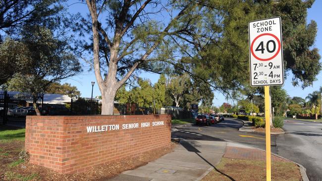 The alleged incident happened at Willetton Senior High School.