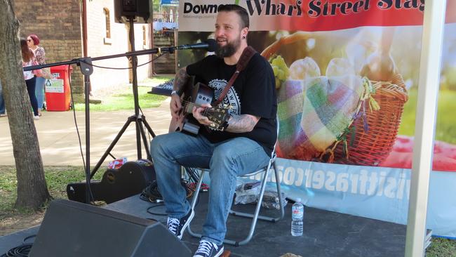 Derek F Smith entertaining the crowd at the Relish Food & Wine Festival.