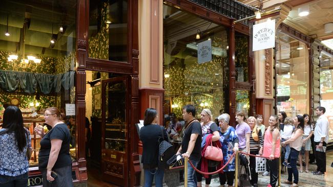 Foodies queue outside the Hopetoun Tea Rooms. Picture: Kylie Else