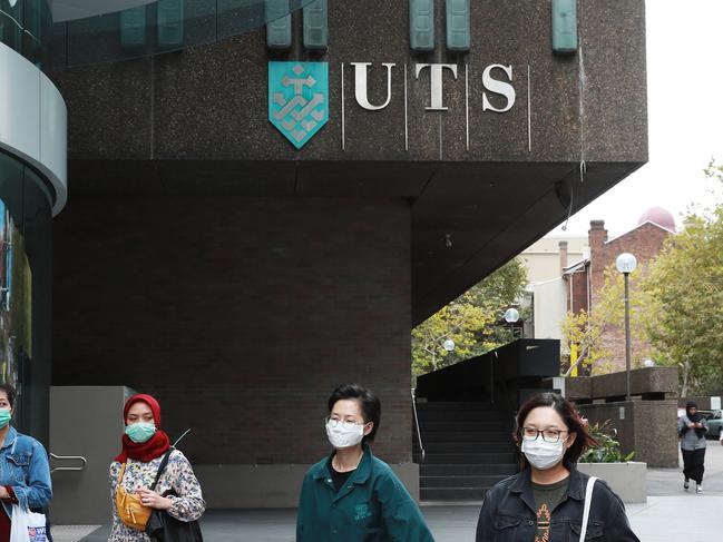 17/3/20: The UTS campus in shutdown.UTS announced late Monday (March 16) that classes were cancelled for a week starting Tuesday (March 17) to give staff time to put all courses online. John Feder/The Australian