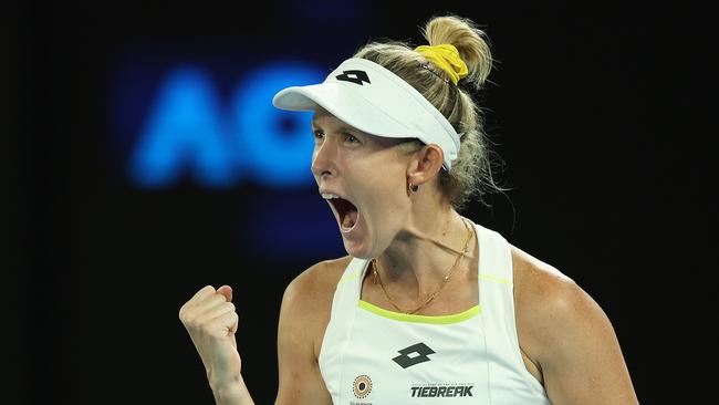 Storm Hunter of Australia is in a tight semi-final in the women’s doubles. Picture: Daniel Pockett/Getty Images.