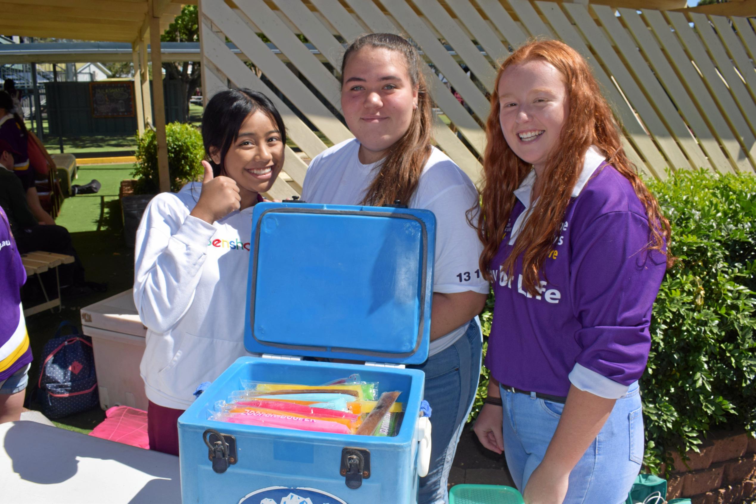 Conchita Eugenio, Mackenzie Clague and Ellie Facer. Picture: Emily Bradfield