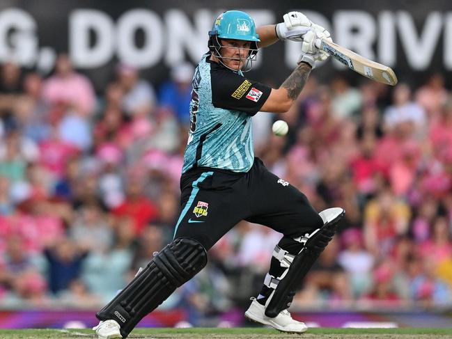 Brisbane Heats' Josh Brown plays a shot during the BBL final. Brown rose to stardom this Big Bash season and previously played in Century Cricket tournaments. (Photo by Izhar KHAN / AFP)