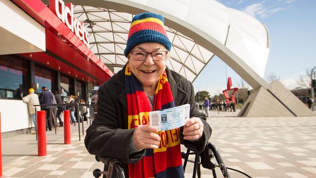 Sandy Schiller of Athelstone will be watching Crows take on Giants at the Adelaide Oval next week. (AAP Image/James Elsby)