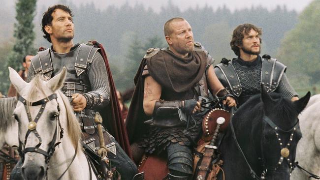 King Arthur and his chivalrous knights ... Historians have long thought there may be history buried in the myth of King Arthur. Was he the last leader of a remote place that managed to cling on to the refinements of Roman civilisation long after the collapse of the Empire? Picture: The 2004 film King Arthur.