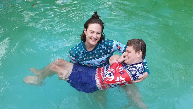 Olympic swimmer Cate Campbell with her brother Hamish, 22. Photo: Supplied