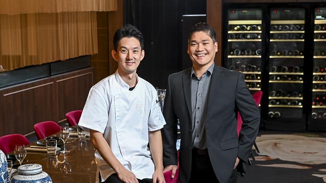 Chu restaurant’s Head Chef Giseung Kim (Kenny) and restaurant manager Marcus Pangilinan. Picture: Darren Leigh Roberts