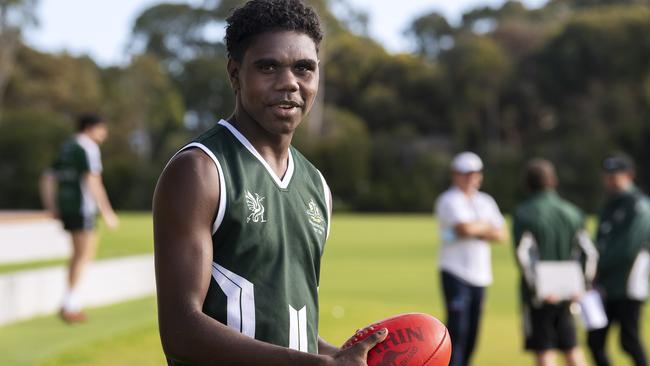 Tiwi Islands prospect Anthony Munkara looks set to make another huge splash in college footy for Westminster. Picture: Mark Brake